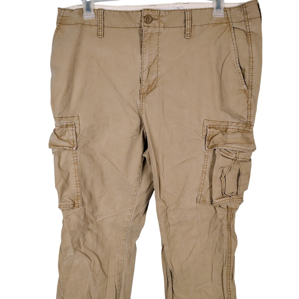 Old Navy Mens Straight Built-In Flex Cargo Pants Khaki Tan 38x34